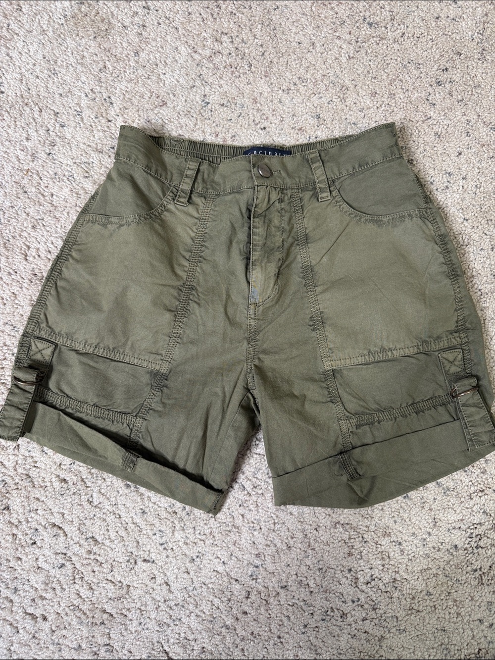Sanctuary Olive Green Utility Cargo Shorts Sz 26/2